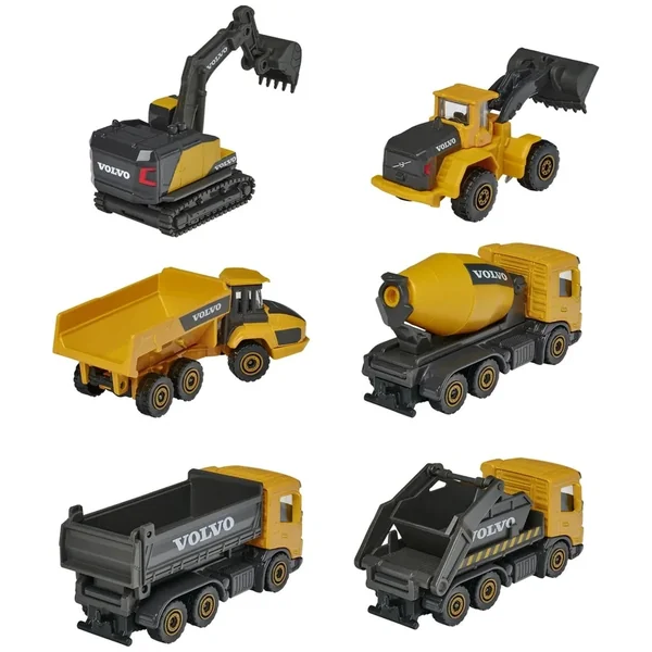 Majorette - Volvo Construction Assortment 3 Pcs Pack Play Vehicles