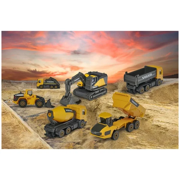 Majorette - Volvo Construction Assortment 3 Pcs Pack Play Vehicles