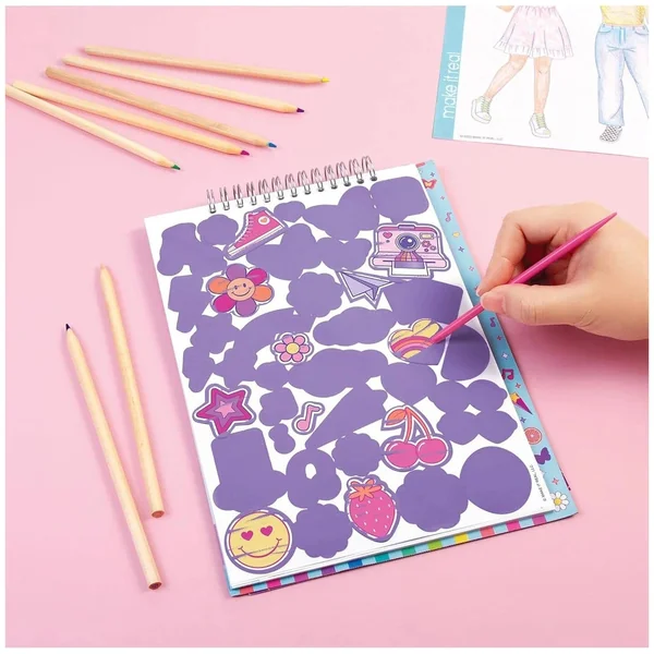 Make It Real - Fashion Design Sketchbook Art Groovy Vibes - Arts & Crafts