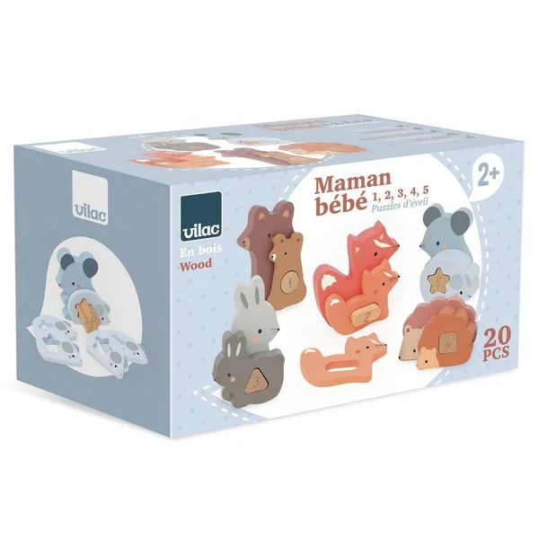 MAMAN-BEBE 1, 2, 3, 4, 5 PUZZLES D'EVEIL - SARAH BETZ