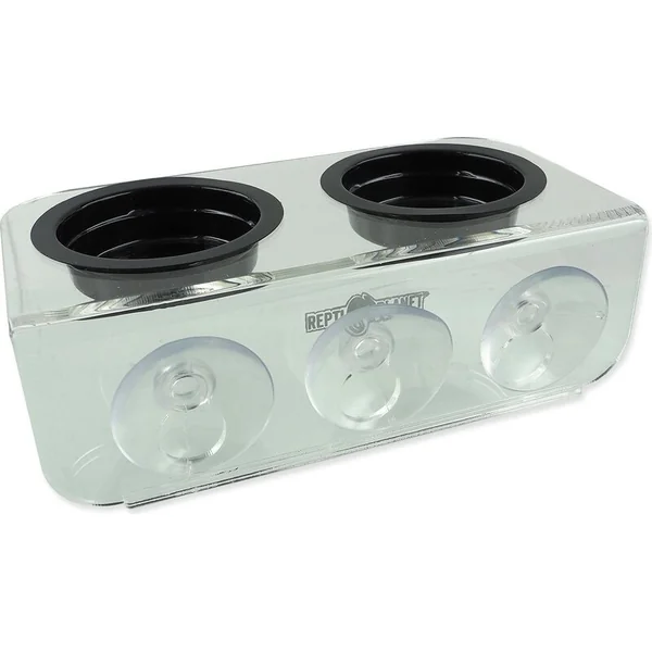 Mangeoire Repti Planet acrylique 2 bols 15x8x6,2cm