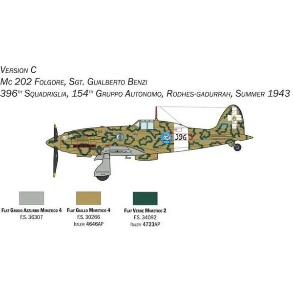 Maquette d'avion 1439 - MC 202 Folgore (1:72)