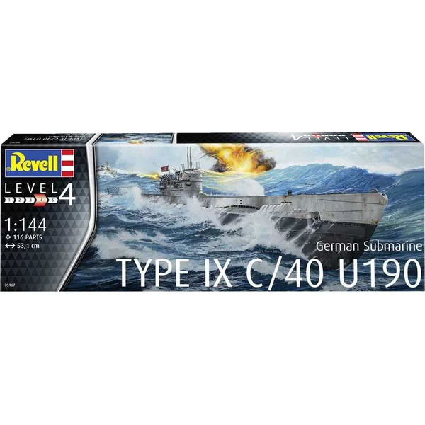 Maquette en plastique sous-marin 05167 - Sous-marin allemand Type IX C/40 (U190) (1:144)