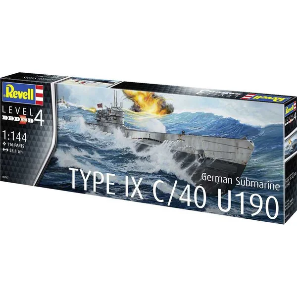 Maquette en plastique sous-marin 05167 - Sous-marin allemand Type IX C/40 (U190) (1:144)