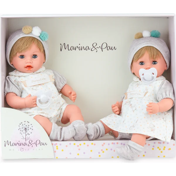 MARINA & PAU poupée Mini Reborn Mellizos 35cm