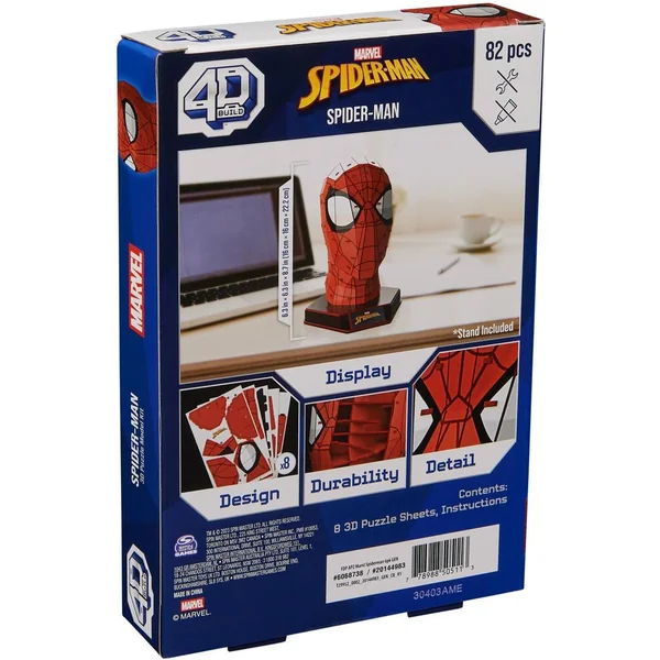 MARVEL - 4D BUILD - MASQUE SPIDERMAN 82 PIECES