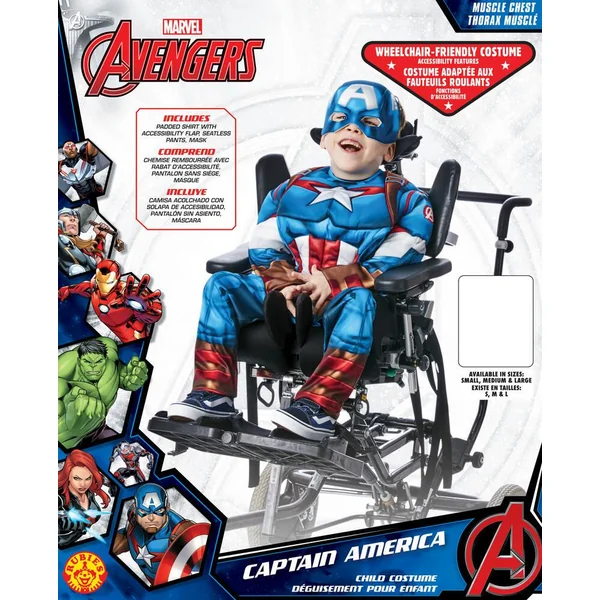 MARVEL - AVENGERS - DEGUISEMENT - CAPTAIN AMERICA - TAILLE L 7-8 ANS