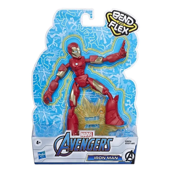 MARVEL - AVENGERS - FIGURINE - IRON MAN - BEND AND FLEX 15CM