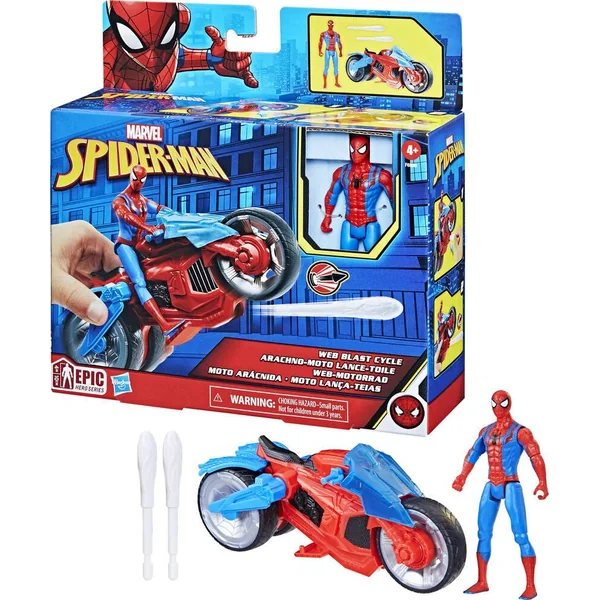 MARVEL - SPIDERMAN FIGURINE ET MOTO