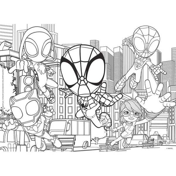 MARVEL SPIDEY PUZZLE 24 PIECES 2 EN 1