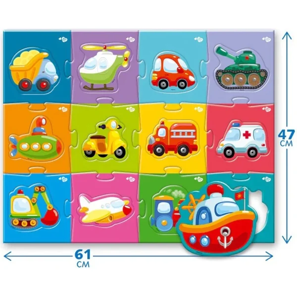 MAXI puzzle 24. Véhicules (61*47 cm)