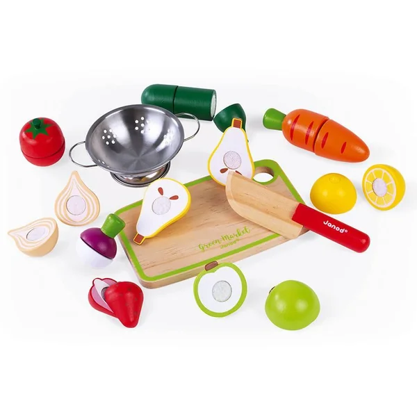 MAXI SET - FRUITS & LEGUMES A DECOUPER - EN BOIS