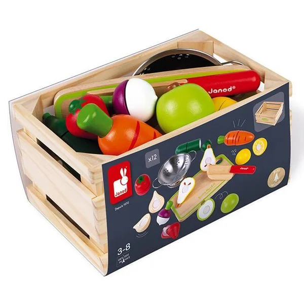 MAXI SET - FRUITS & LEGUMES A DECOUPER - EN BOIS