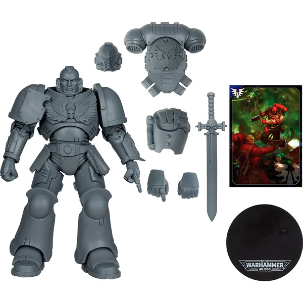 McFarlane figurine Warhammer 40,000 Sergent Intercesseur d'Assaut gris