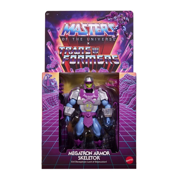 Megatron Armor Skeletor figurine Masters of the Universe x Transformers Mattel 14 cm