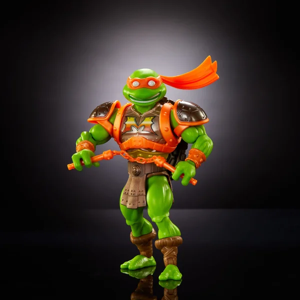 Michelangelo figurine MOTU x TMNT Turtles of Grayskull Mattel 14 cm