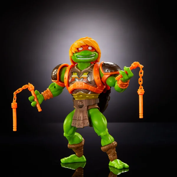 Michelangelo figurine MOTU x TMNT Turtles of Grayskull Mattel 14 cm