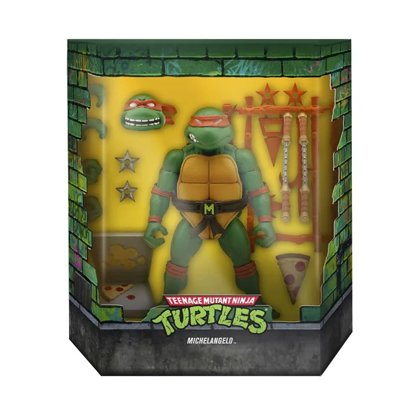 Michelangelo figurine Ultimate Les Tortues Ninja TMNT Super7 18 cm