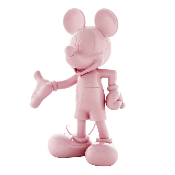 MICKEY: MICKEY WELCOME ROSE PASTEL LAQUE - statuette en ABS 30 cm