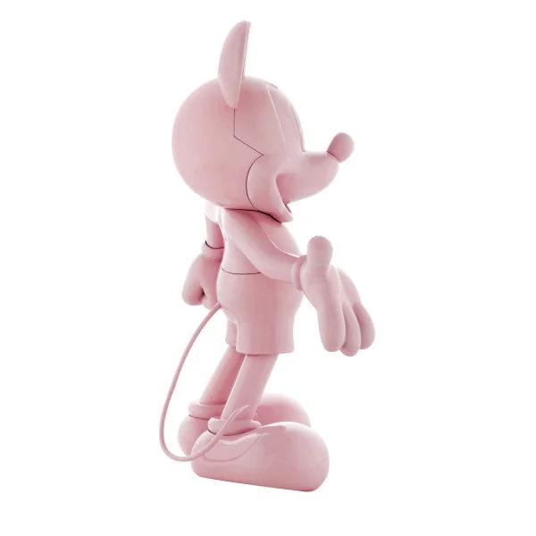 MICKEY: MICKEY WELCOME ROSE PASTEL LAQUE - statuette en ABS 30 cm