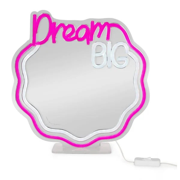 MIROIR AVEC EFFET NEON LED LI - C'EST UN SIGNE - REVE GRAND