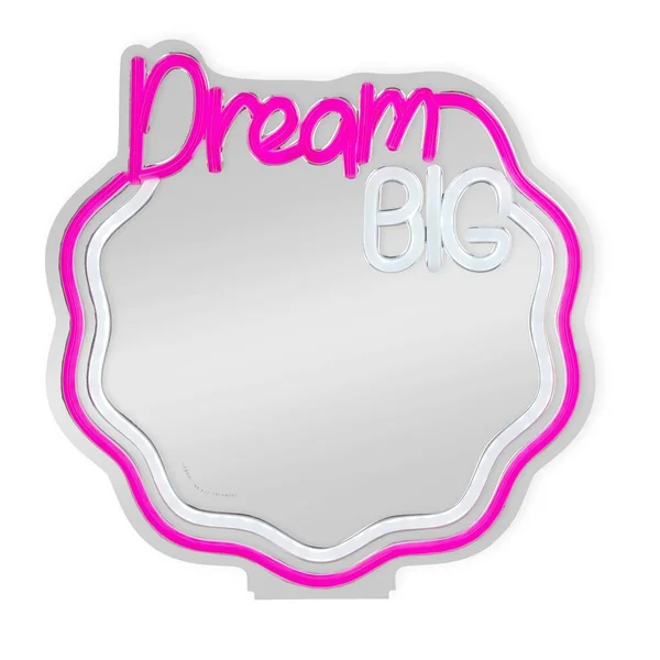 MIROIR AVEC EFFET NEON LED LI - C'EST UN SIGNE - REVE GRAND