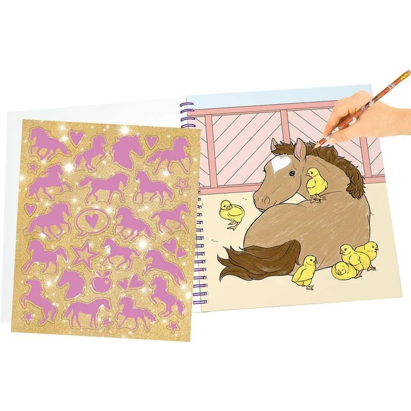 MISS MELODY LIVRE DE COLORIAGE AVEC PAILLETTES