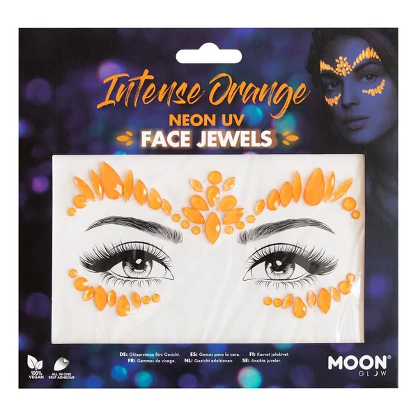 MOON GLOW - BIJOUX DE VISAGE NEON UV - ORANGE INTENSE