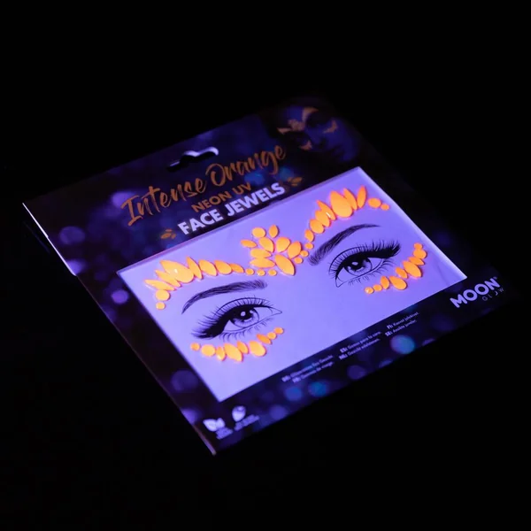MOON GLOW - BIJOUX DE VISAGE NEON UV - ORANGE INTENSE