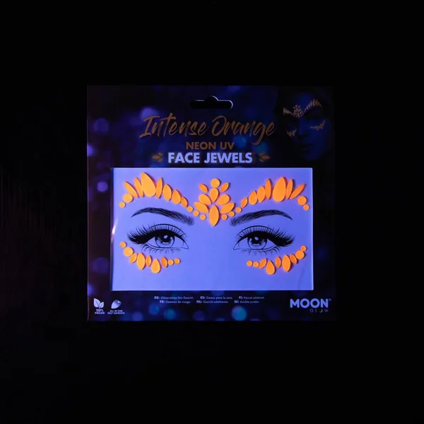 MOON GLOW - BIJOUX DE VISAGE NEON UV - ORANGE INTENSE