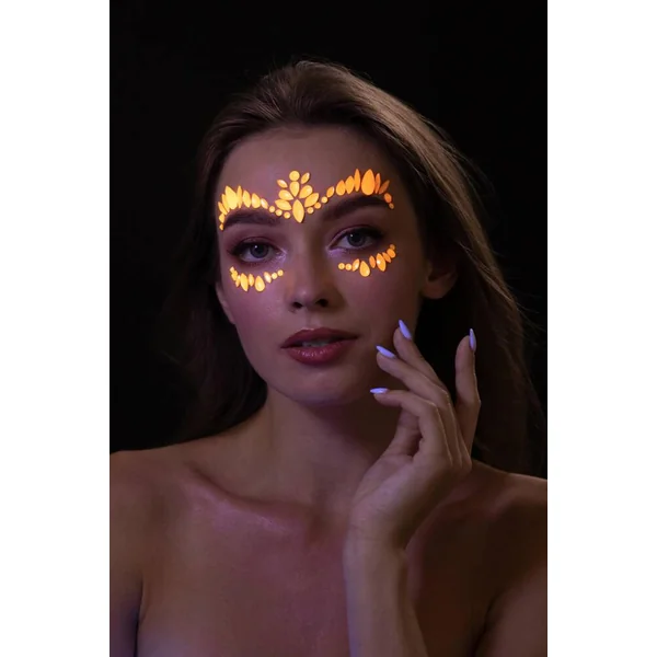 MOON GLOW - BIJOUX DE VISAGE NEON UV - ORANGE INTENSE