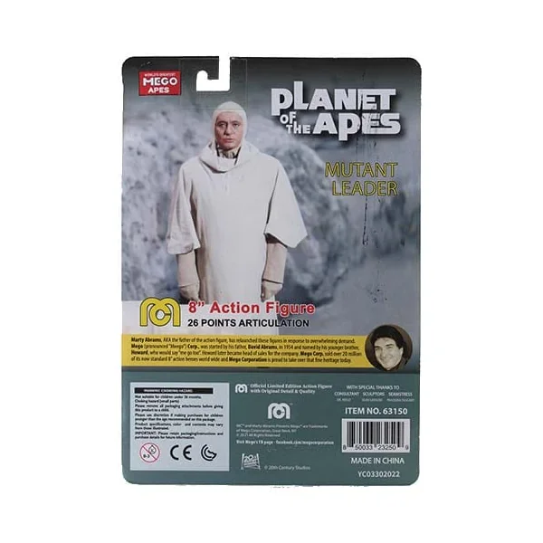 Mutant Leader Limited Edition figurine La Planète des singes Mego 20 cm