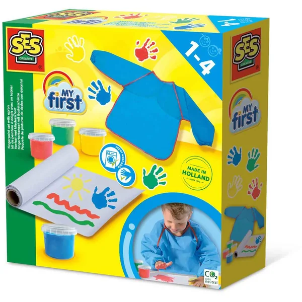 MY FIRST - MON PREMIER KIT DE PEINTURE AU DOIGT AVEC UN TABLIER