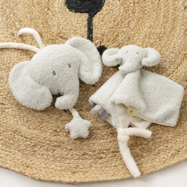 NATTOU Doudou en peluche Teddy éléphant 28 x 28 cm, 0m+
