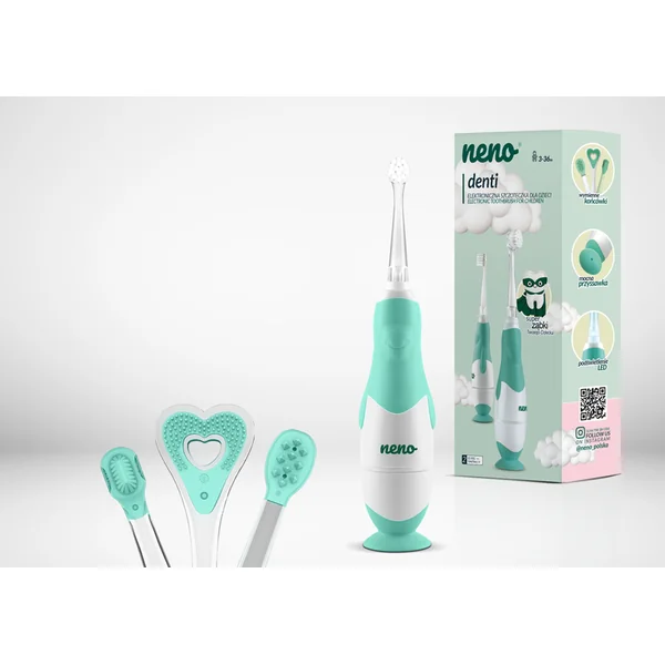 NENO Brosse à dents électrique pour enfants Denti - vert 3m+