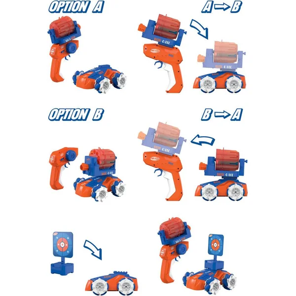 NERF BLASTING CAR CARRERA RADIOCOMMANDE- 2.4GHZ