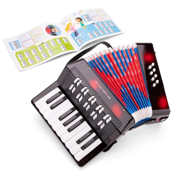 New Classic Toys - Accordion With Music Book - Black - Musical Instruments