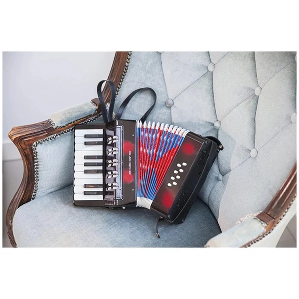 New Classic Toys - Accordion With Music Book - Black - Musical Instruments