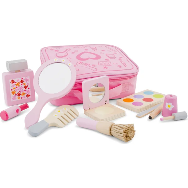 New Classic Toys Ensemble de maquillage en bois dans une valise