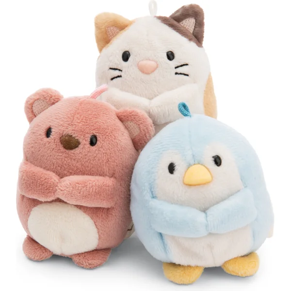 NICI peluche MyMochi Ours Nomo 8cm en costume d'abeille et frites, set emballage cadeau