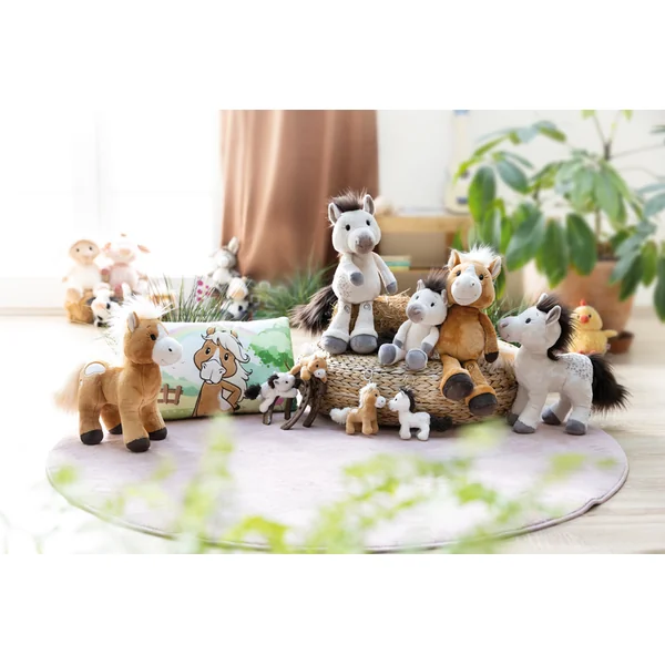 NICI peluche Pony Mony blanc 17cm, GREEN