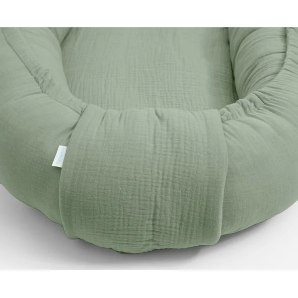 Nid en mousseline pour bébé New Baby salvia