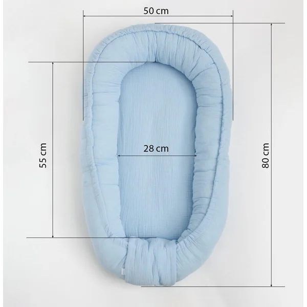 Nid en mousseline pour bébé New Baby salvia