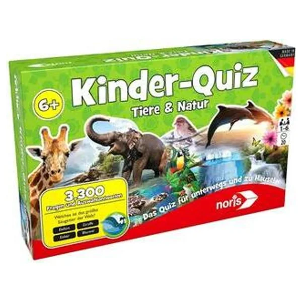 Noris - Board Games - Kids Quiz Animals and Nature - Educational Play - 6 Yrs