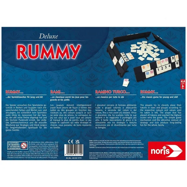 Noris - Deluxe Set - Rummy - Board Games - International Edition - Board Games