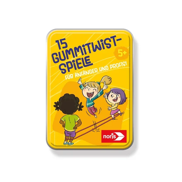 Noris - Outdoor Play Equipment - 15 Rubber Twist Games - Neon Elastic - 5+ Yrs