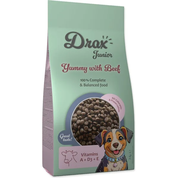 Nourriture Drax Junior au bœuf 3kg