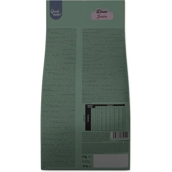 Nourriture Drax Junior au bœuf 3kg