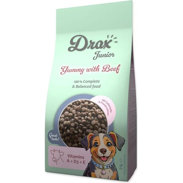Nourriture Drax Junior au bœuf 3kg