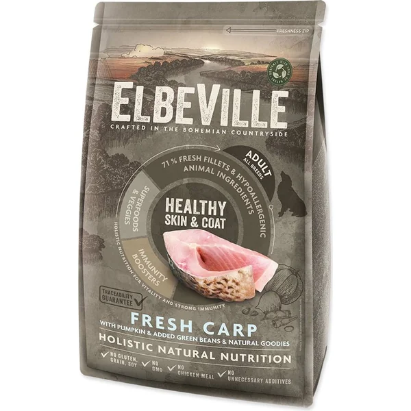 Nourriture ELBEVILLE Adulte Toutes Races Peau et Pelage Sains Carpe Fraîche 1,4kg